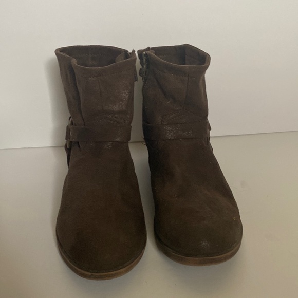 FRYE Kids Youth Sz. 3 Harness Brown Boots Side Zip Shoes Low Top.Good condition. - Picture 5 of 16